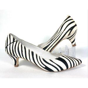Matisse Chateau Cow Hair Zebra Print Leather Pumps Women's 6.5